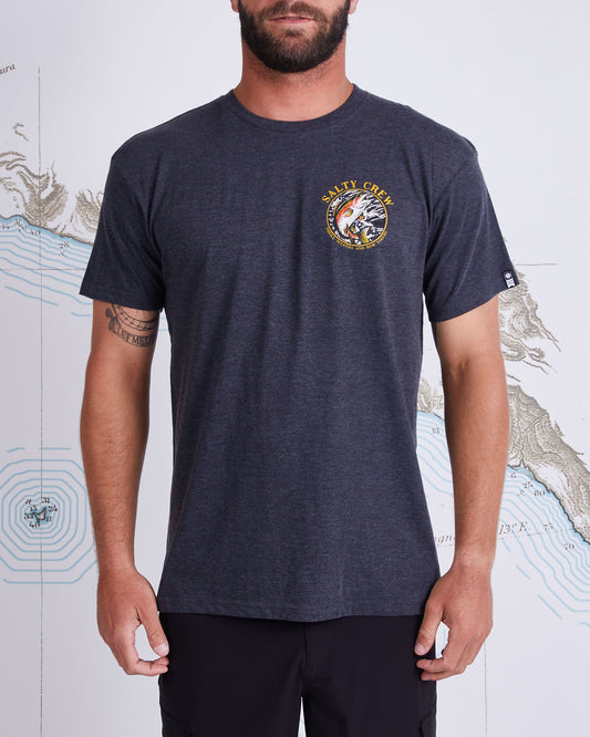 RAINBOW PREMIUM S/S TEE - Charcoal Heather - Salty Crew Australia
