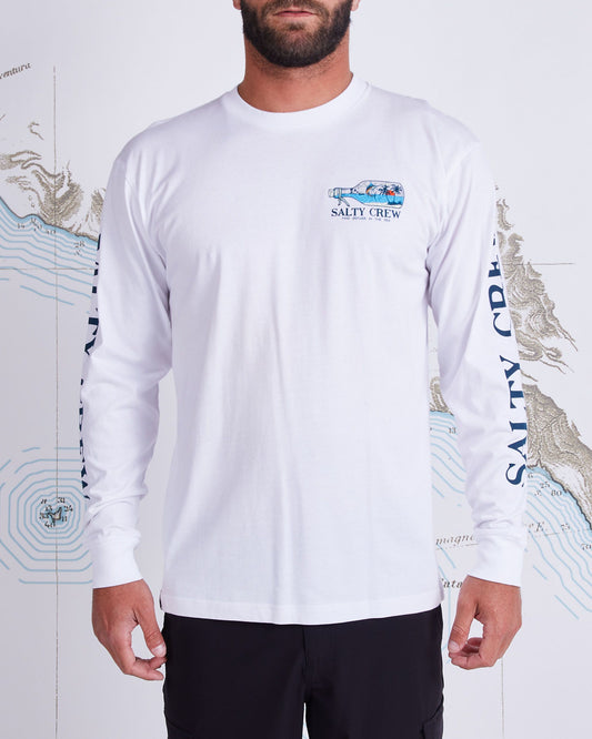 MESSAGE PREMIUM L/S TEE - White