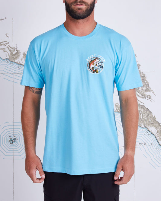 RAINBOW PREMIUM S/S TEE - Pacific Blue